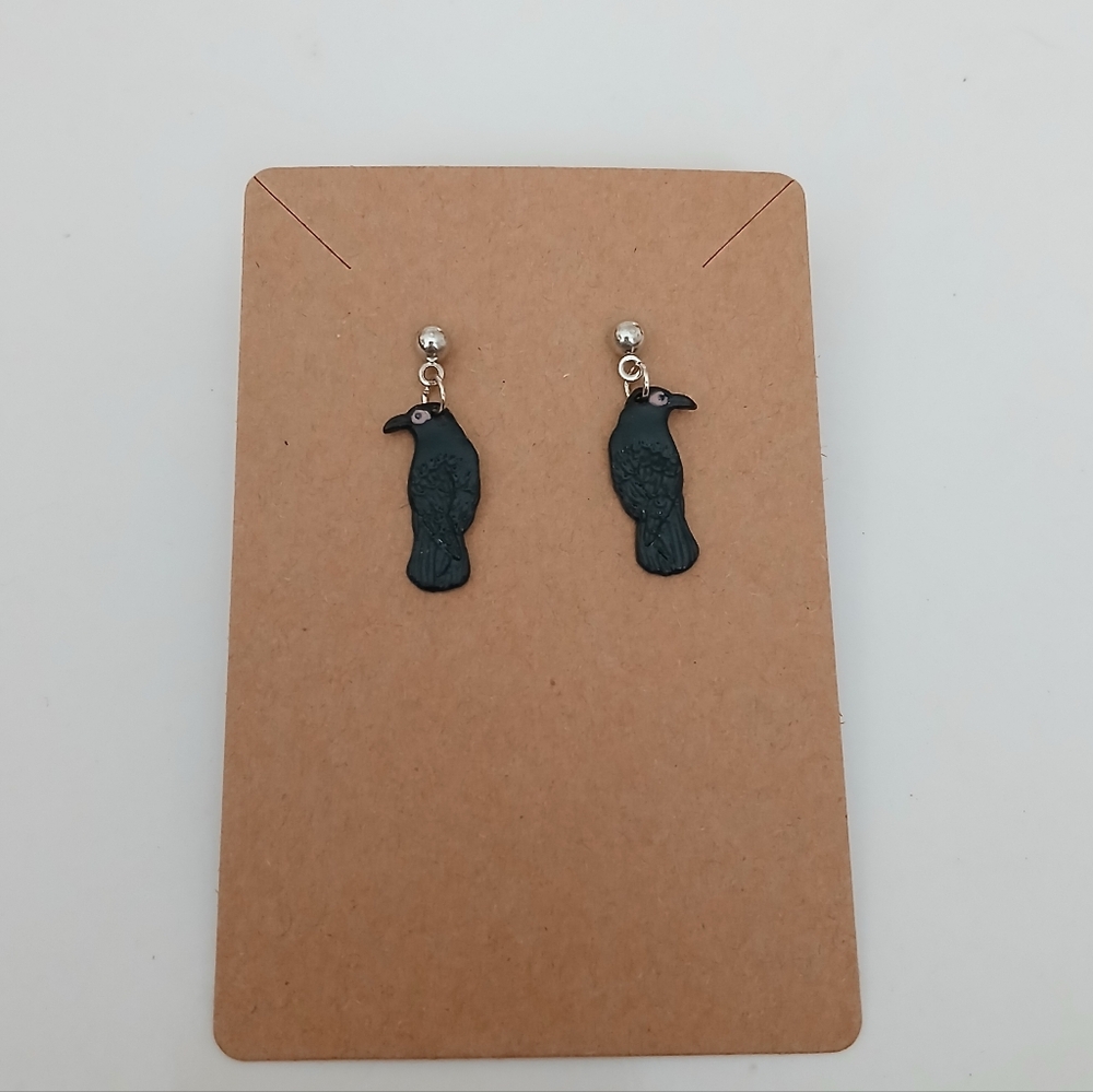 Fashion Jewelry Black Bird Earrings